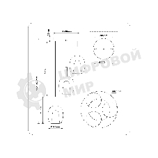 Подвесной светильник Ambrella light LH11151/3 BK/WH/CL черный/белый/прозрачный E27*3 max 60W D425*1500
