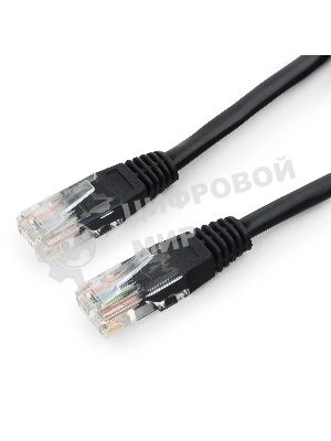 Патч-корд UTP Cablexpert cat.5e, 0.5м, литой, многожильный, черный