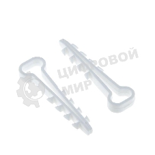 Дюбель-хомут d6х12 мм для плоского кабеля полипропилен белый (уп. 50 шт) EKF plc-cd-6x12w