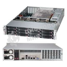 Корпус Supermicro CSE-826BAC4-R920LPB, 2U, 8 x SAS3 & 4 x hybrid NVMe 3.5 bays