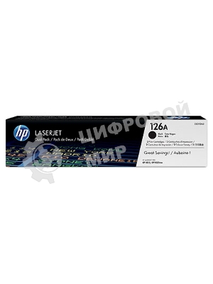 Картридж лазерный HP CE310AD черный двойная упаковка для LaserJet Pro CP102 2 х 1200 стр.