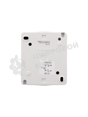 Выключатель Kranz двухклавишный INDUSTRIAL IP54, о/у, белый