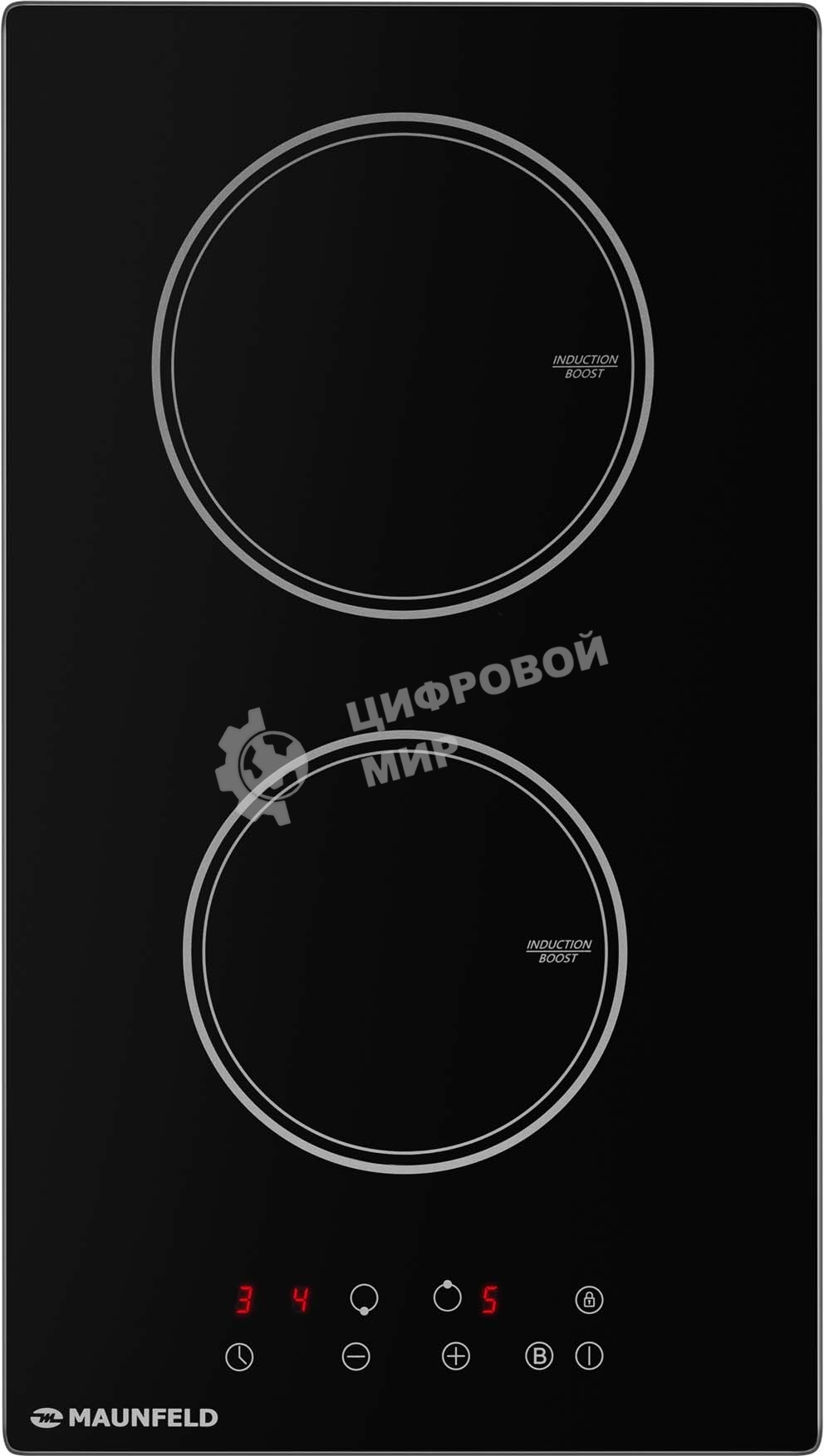 Индукционная варочная панель Maunfeld AVI292BK, конфорок: 2 шт., стеклокерамика, независимая, черный