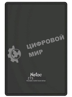 Внешний SSD Netac Z7S, 2TB, USB 3.2 Gen 1 Type-A, R/W 550/480, черный
