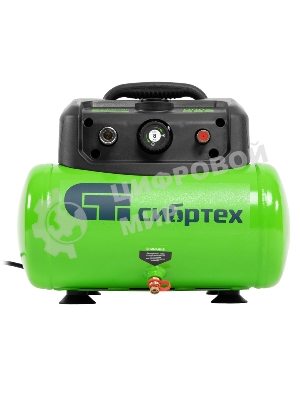 Компрессор воздушный безмаслянный Сибртех BL 1100/6 1100Вт, ресивер 6 л, 180 л/мин