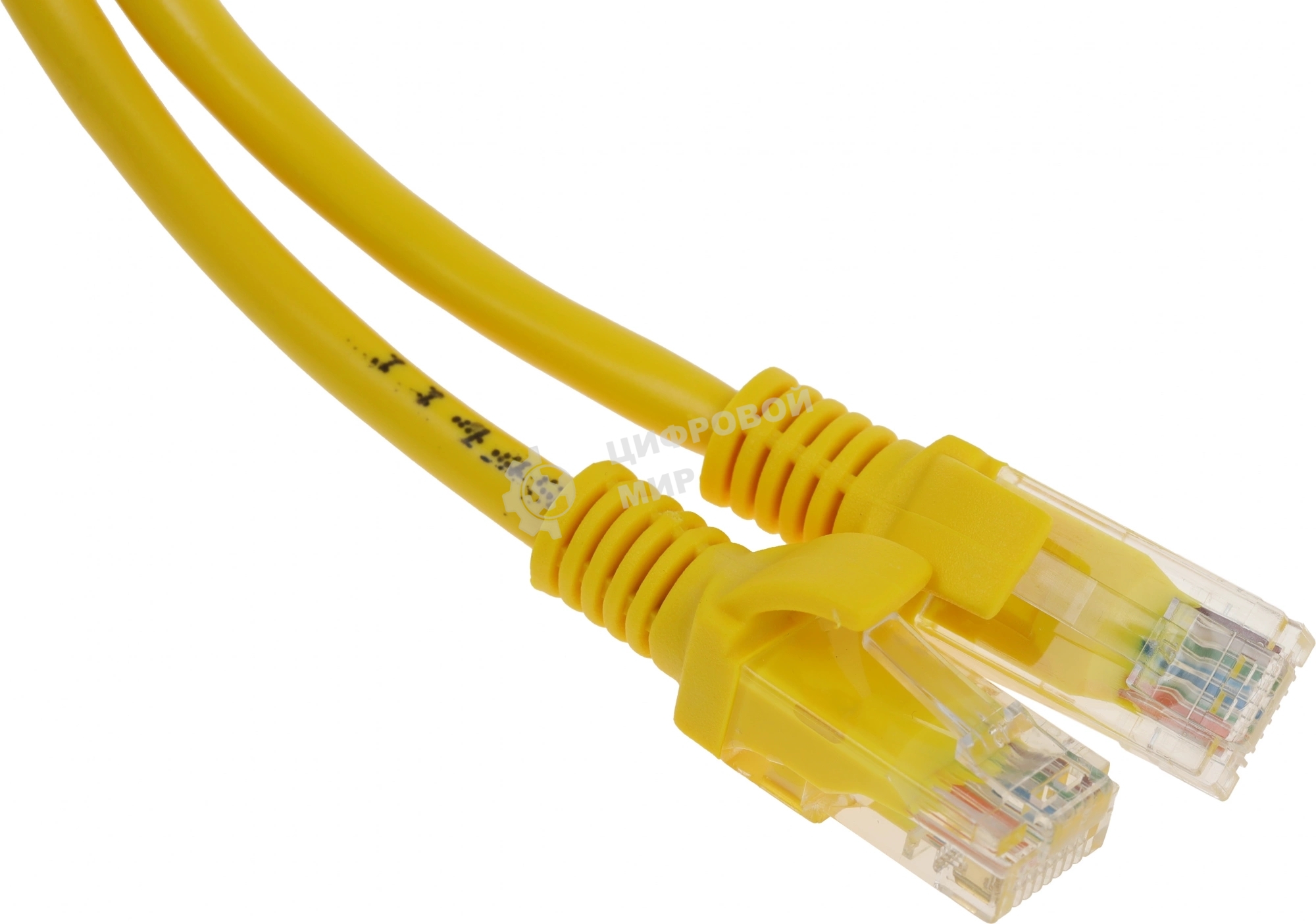 Патч-корд UTP Cablexpert cat.5e, 0.5м, литой, многожильный, желтый