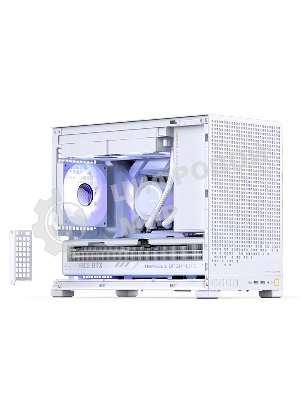 Корпус без блока питания Case JONSBO D32 PRO, Mini-Tower, TG, no fan, 2xUSB-A 3.2 + 1xUSB-C 3.2, mATX, mDTX, mITX White