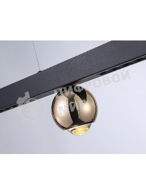 Подвесной светодиодный светильник Ambrella light FL5956 BK/GD черный/золото 4200K 18W 1000*70*1200 (Без ПДУ)