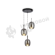 Подвесной светильник Ambrella light LH11153/3 BK/WH/SM черный/белый/дымчатый E27*3 max 60W D425*1500
