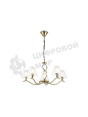 Люстра Ambrella light LH57091/5 BS/FR латунь/белый матовый E14/5 max 40W D690*790