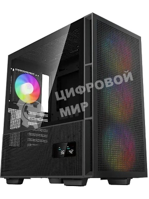 Компьютерный корпус DeepCool CH560 Digital черный (R-CH560-BKAPE4D-G-1) (ATX, без БП, 2хUSB, с окном)
