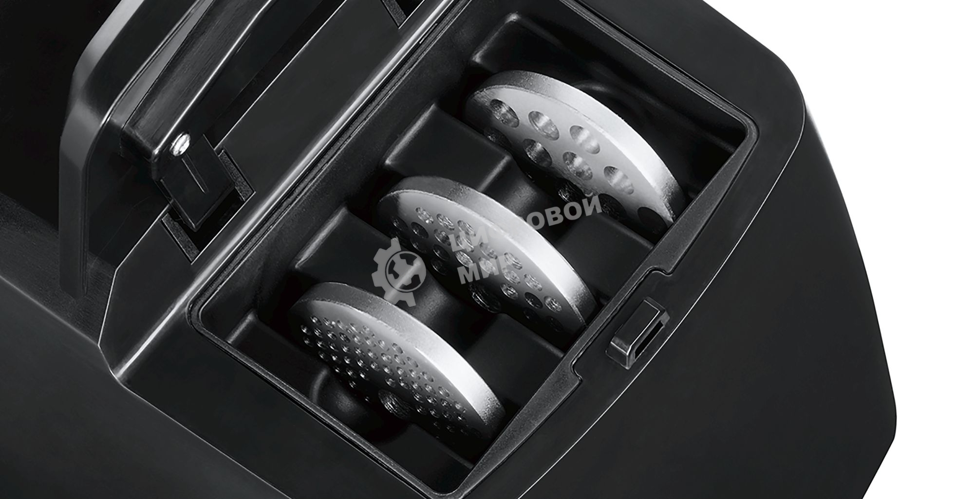 Мясорубка электрическая Bosch MFW68660 черный, 2200 Вт, 4.3 кг/мин, реверс, защита от перегрузки, металлический лоток, насадки - 10