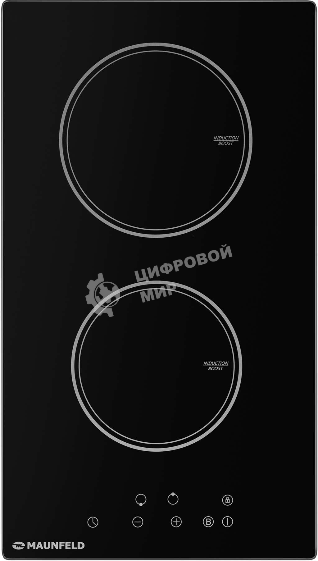 Индукционная варочная панель Maunfeld AVI292BK, конфорок: 2 шт., стеклокерамика, независимая, черный
