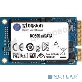 Накопитель SSD Kingston KC600, 256Gb, mSATA, R/W 550/500