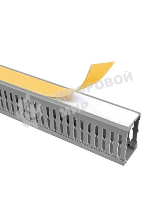 Кабель-канал Rexant перфорированный самоклеящийся 60х60 серый (паз 5мм, зуб 7мм с отв.)