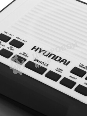 Радиобудильник Hyundai H-RCL231 белый LCD подсв:белая часы:цифровые FM