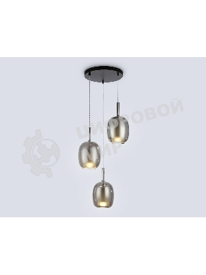 Подвесной светильник Ambrella light LH11153/3 BK/WH/SM черный/белый/дымчатый E27*3 max 60W D425*1500