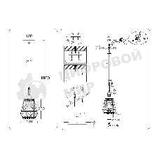 Светильник Ambrella light TR8521 BK/SB черный/бронза E27 max 60W D170*1000