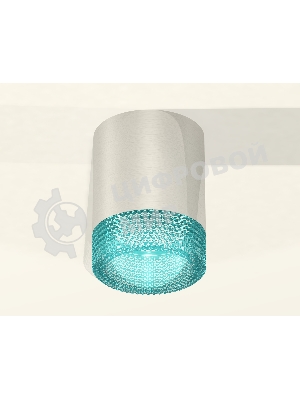 Светильник Ambrella Light XS6305011 PSL/BL серебро полированное/голубой MR16 GU5.3 (C6305, N6153)