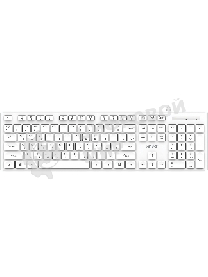 Клавиатура Acer OKW503 белый USB Multimedia (ZL.KBD11.00Q) кабель 1.8м