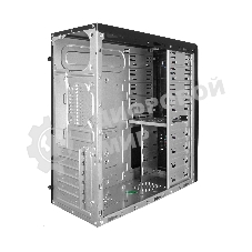 Компьютерный корпус Miditower ExeGate CP-601 Black, ATX, (CP500W, 80мм), 2хUSB, Audio