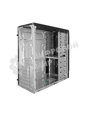 Компьютерный корпус Miditower ExeGate CP-601 Black, ATX, (CP500W, 80мм), 2хUSB, Audio