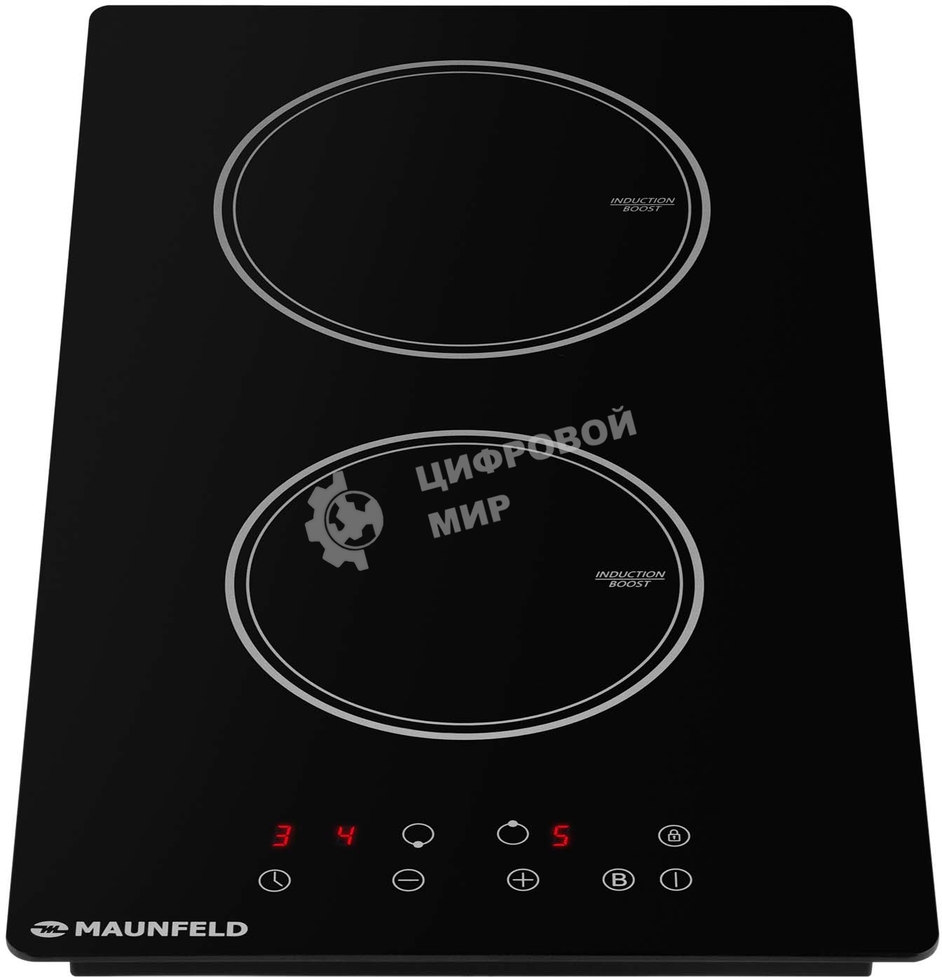 Индукционная варочная панель Maunfeld AVI292BK, конфорок: 2 шт., стеклокерамика, независимая, черный