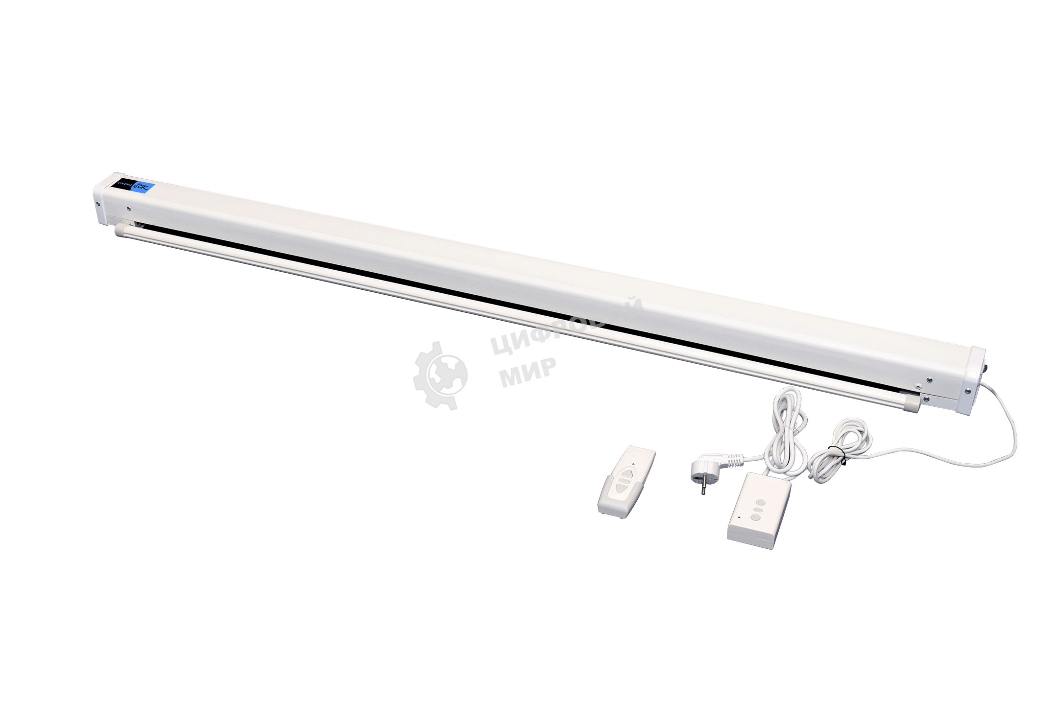 Экран Cinema S'OK SCPSM-332x186FG-ED90 Pro 150'' 16:9 настенно-потолочный, моторизованный, Fiberglass, белый корпус, Extra Drop 90 см