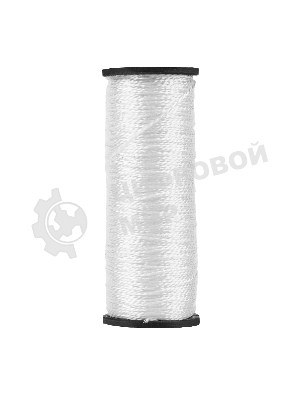 Шнур крученый капроновый Сибртех 1,5 мм, L 100 м, 45 кгс, на катушке, белый