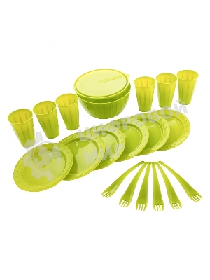 Набор для пикника Palisad Camping на 6 персон, 20 предметов, контейнер 9 л в комплекте