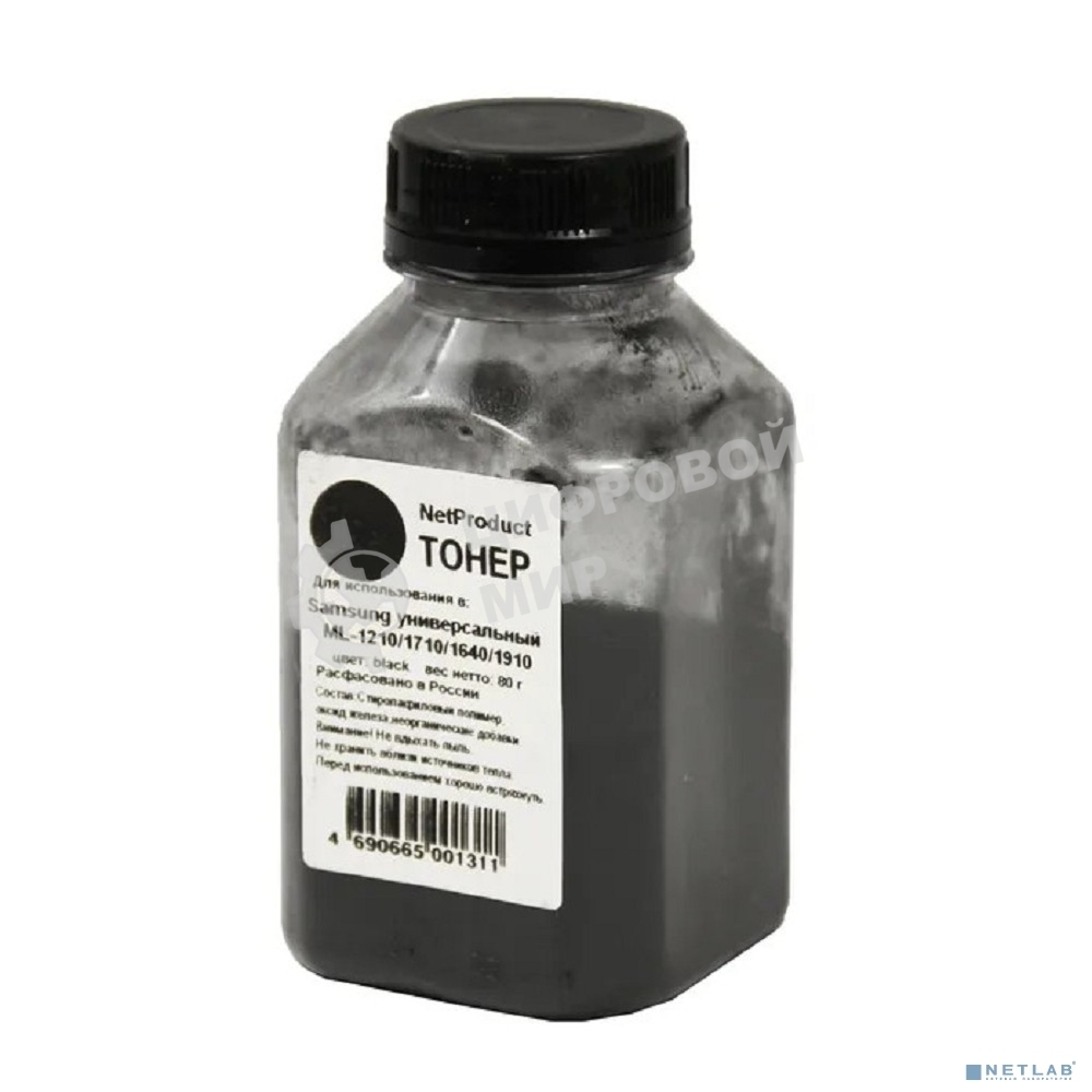Тонер NetProduct для Samsung универсальный ML-1210/1710/1640/1910 80 г, банка