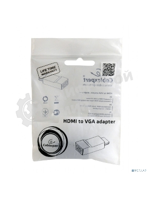 Переходник Gembird Переходник HDMI-VGA Cablexpert A-HDMI-VGA-001, 19M/15F