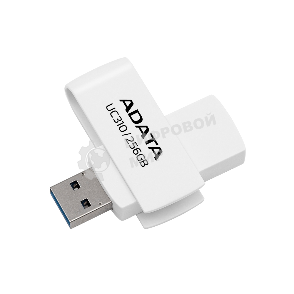 Флешка USB ADATA UC310 (UC310-256G-RWH), 256Gb, USB 3.2 Gen1, R/W 100/30, белый