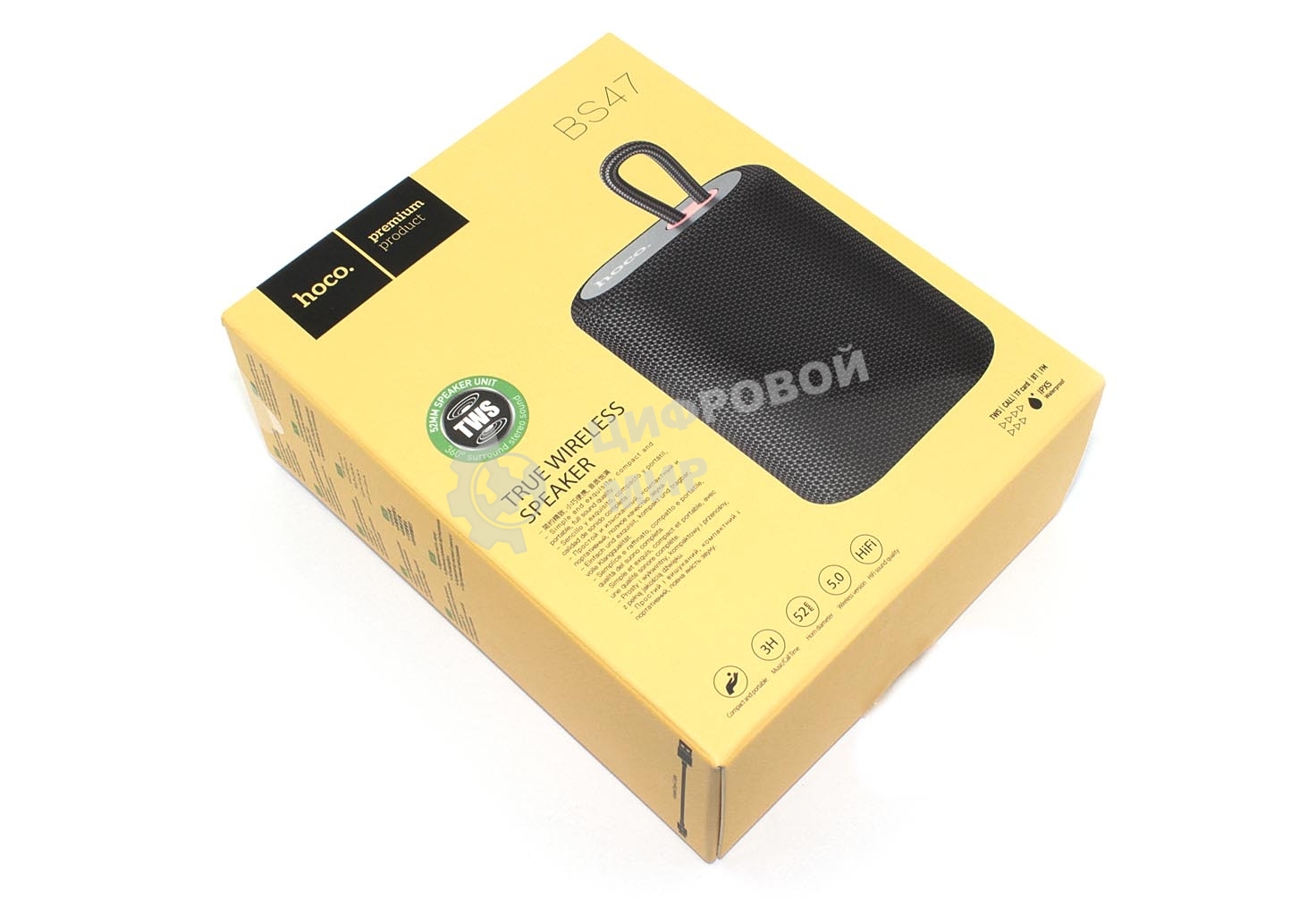 Портативная колонка HOCO BS47 черный ткань