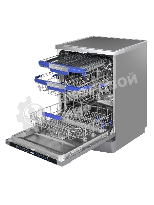 Посудомоечная машина Maunfeld MWF60331S Inverter, нержавеющая сталь, 59.8 см, 14 компл., 42 дБ, класс A+++