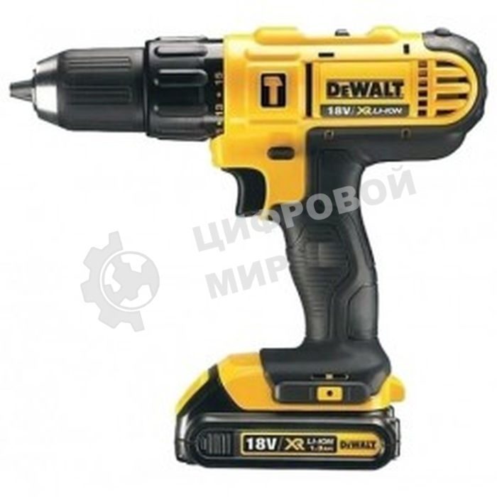 Дрель-шуруповерт DeWalt DCD778S2T-QW, Аккумуляторная, 18В, 2 АКБ, Ударная, Кейс