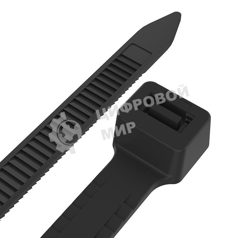 Хомут-стяжкa нейлоновая с тройным замком Rexant 400x7,6 мм, черная, упаковка 100 шт.