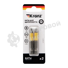 Бита для шуруповерта Kranz PZ2х50 мм (2 шт./уп.)