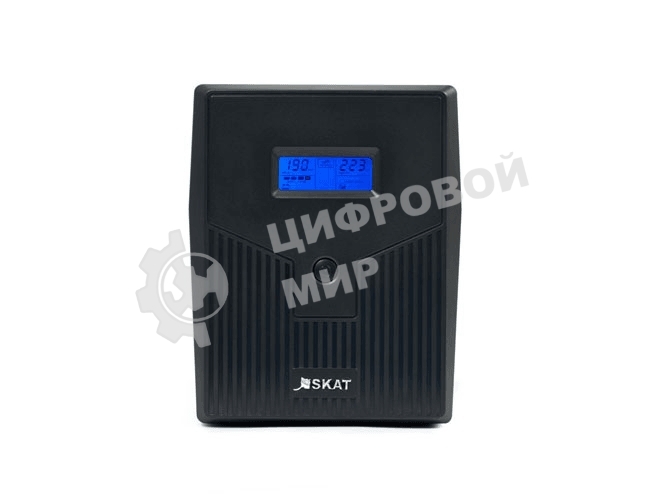 Источник бесперебойного питания SKAT-UPS 2000/1200 220В 1200Вт 2 АКБ 9А·ч внутр. меандр. стабилизация напряжения