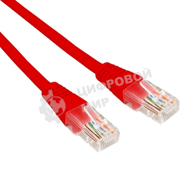 Патч-корд U/UTP Rexant cat.5e, RJ45-RJ45, 26AWG, ZH нг(А)-HF, красный, 3 м
