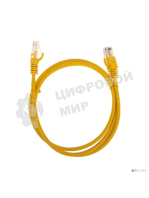 Патч-корд U/UTP Rexant cat.5e, RJ45-RJ45, 26AWG, ZH нг(А)-HF, желтый, 1 м