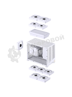Корпус без блока питания Case JONSBO D32 PRO, Mini-Tower, TG, no fan, 2xUSB-A 3.2 + 1xUSB-C 3.2, mATX, mDTX, mITX White
