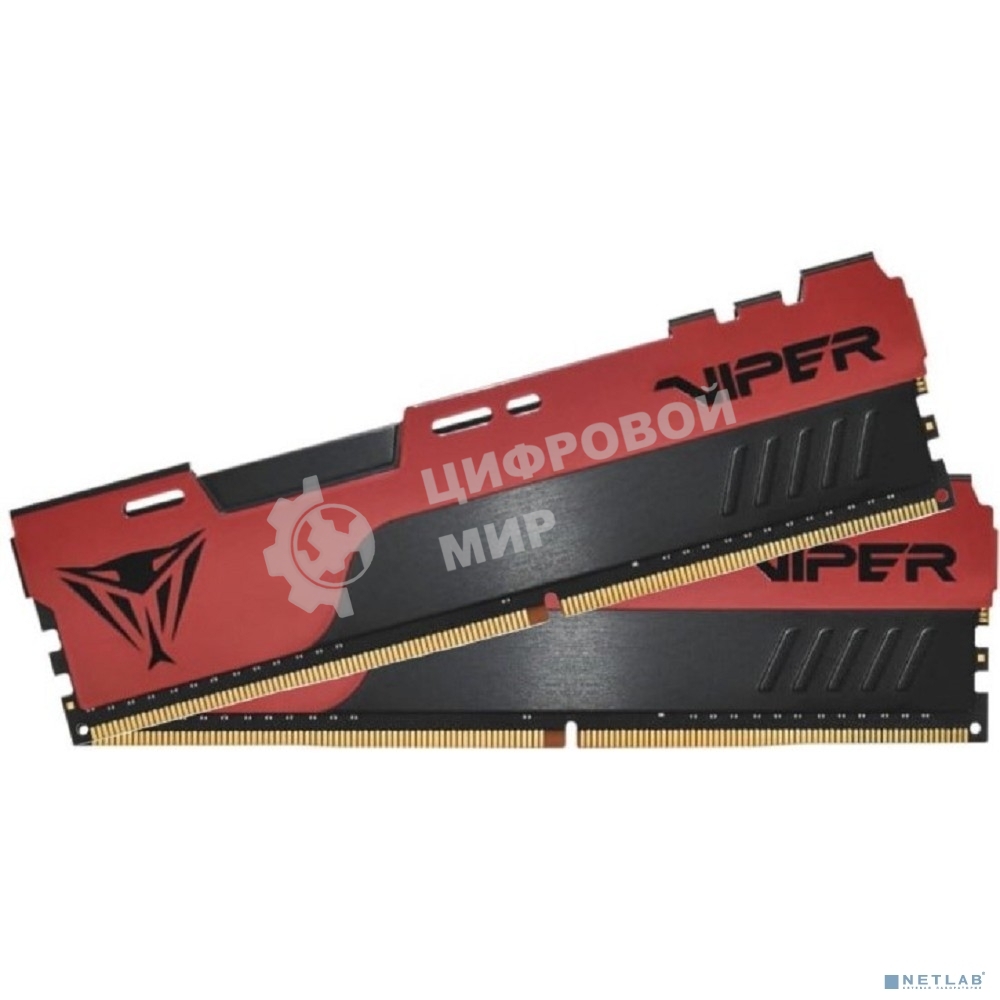 Оперативная память Patriot Viper Elite II, DDR4, 32GB (2x16 GB), 3200 MHz, CL18, DIMM, радиатор, красный, черный