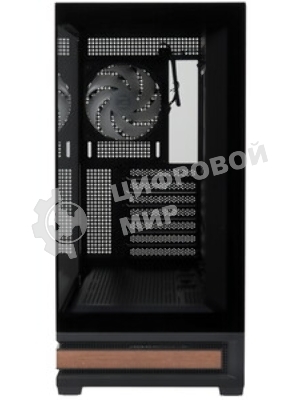 Компьютерный корпус ZALMAN P40 NAMU, ATX, черный, WINDOW, WOODEN ELEMENTS, 2xCombo(2.5” or 3.5”), 1xUSB TYPE-C, 2xUSB 3.0, SIDE 3x120мм ARGb, REAR 1x120мм ARGb