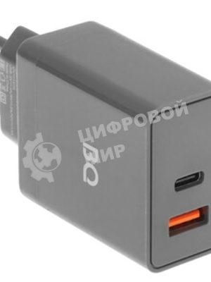 Сетевое зарядное устройство BQ Charger 38W2A01 (2 ports Type-C + USB, PD 20W+QC3.0 18W, 38W total) серый
