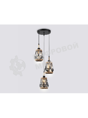 Светильник Ambrella light TR8522/3 BK/SB черный/бронза E27/3 max 60W D380*1000