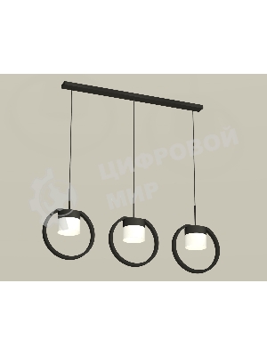 Светильник Ambrella light XB9107155/3 SBK/FR черный песок/белый матовый GX53 (C9107, N8402)