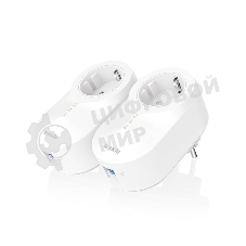 Сетевой адаптер Tenda PH6 набор 2хPowerLine адаптеров AV1000 с проходной Евро розеткой