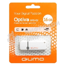 Флешка USB 2.0 QUMO 16Gb Optiva 02 белый QM16GUD-OP2-белый